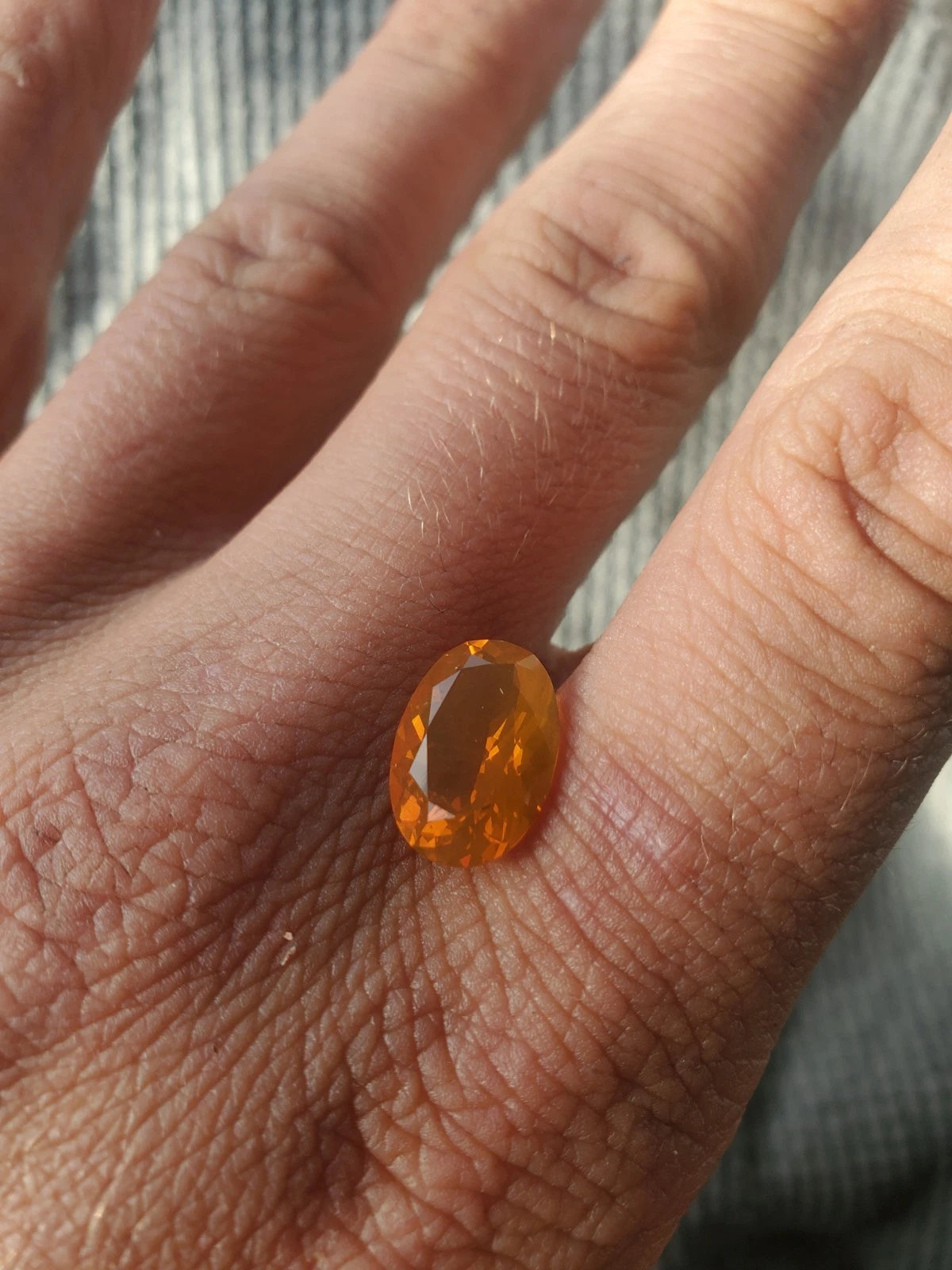 OREGON FIRE OPAL loose gemstone 3.75ct 14x9.5mm Juniper Ridge. OFO1