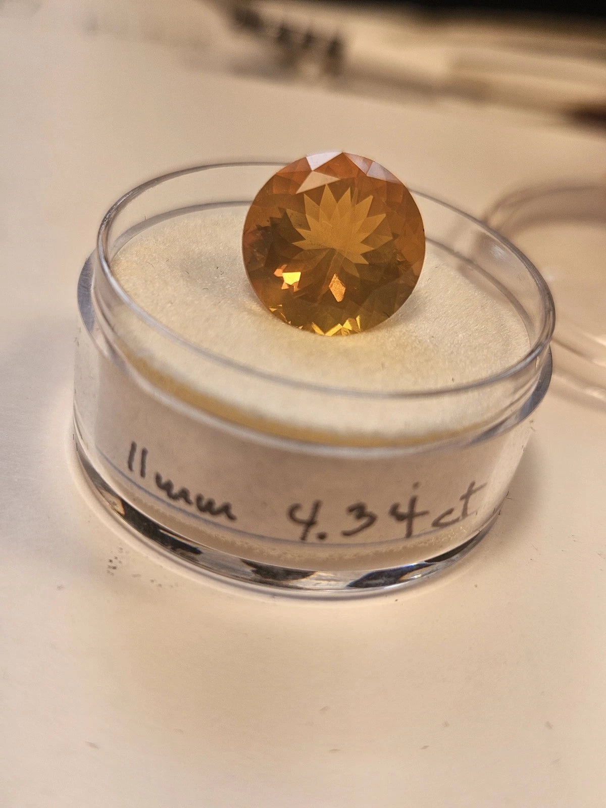 OREGON FIRE OPAL 4.34CT 11MM Round. Juniper Ridge OFO10