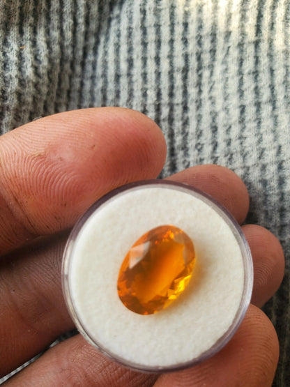 OREGON FIRE OPAL  loose gemstone 3.75ct 14x9.5mm Juniper Ridge. OFO1