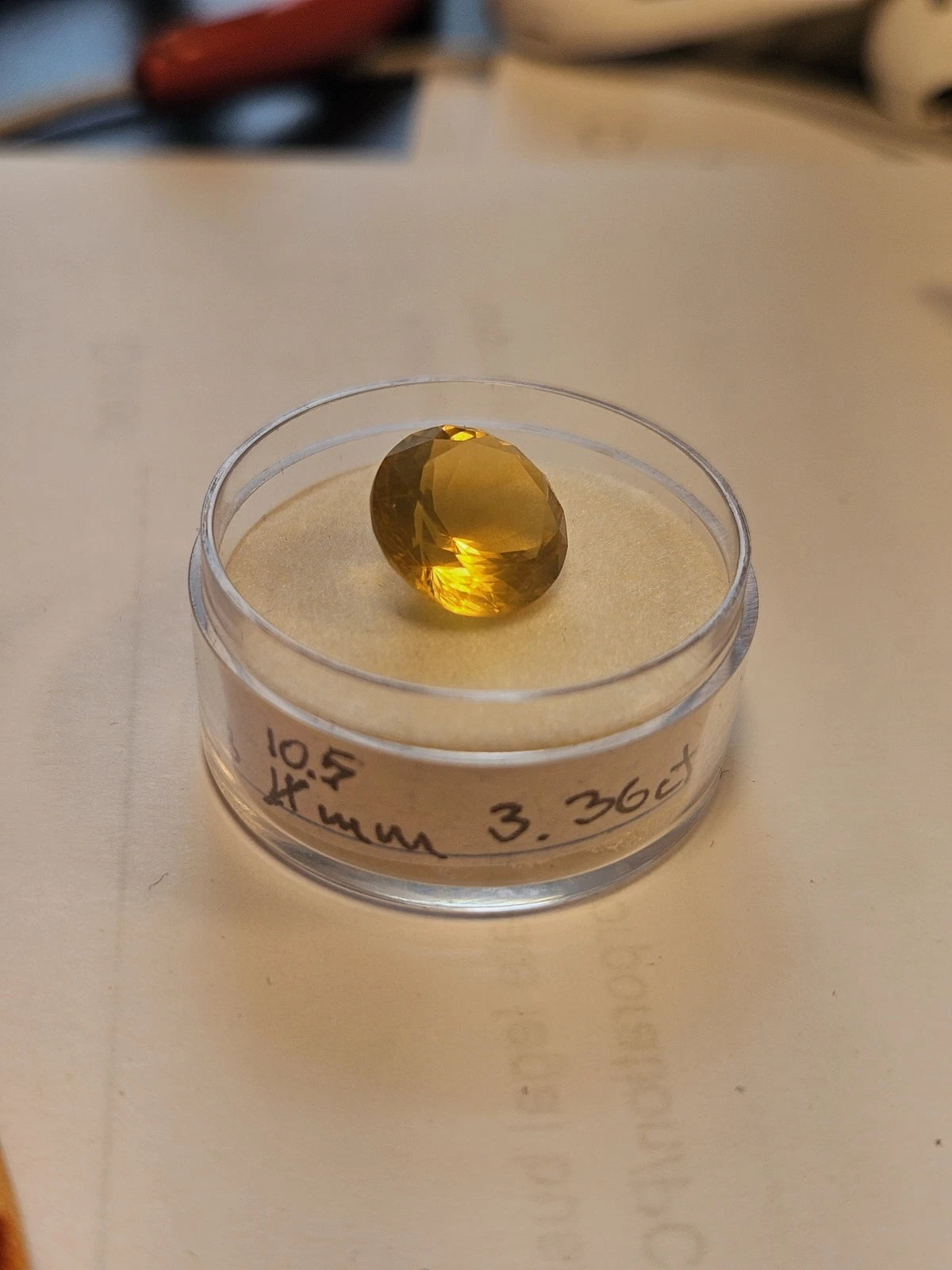 OREGON FIRE OPAL 3.36ct 10.5mm Round. Juniper Ridge OFO6