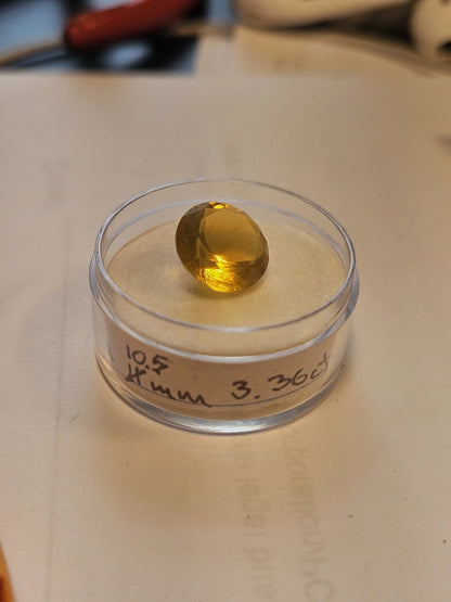 OREGON FIRE OPAL 3.36ct 10.5mm Round. Juniper Ridge OFO6